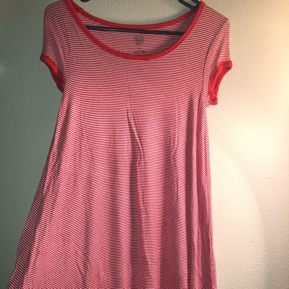 Cute red striped dress, will iron!
